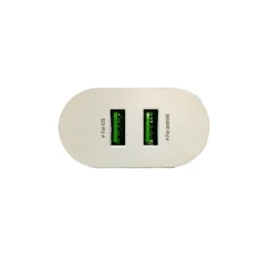 Taar 3A Dual Port Fast Charging Adapter with Micro Cable