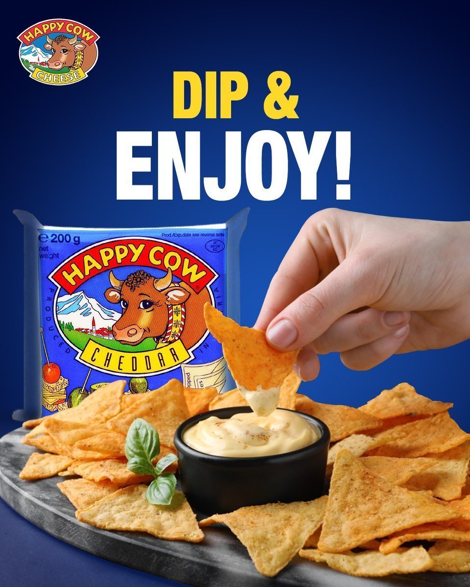 Happy Cow Slice Cheese Cheddar (10 Slices) - 150gm
